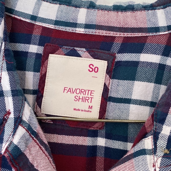 SO plaid button up shirt - Picture 4 of 6